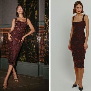 Rare London Chocolate Floral Dress